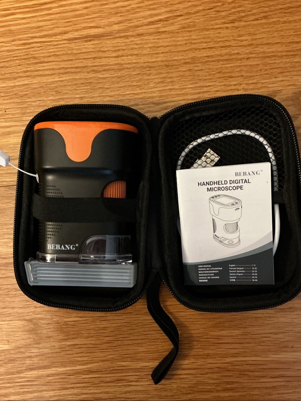 Bebang Handheld Digital Microscope kit in black carrying case NEW educational.
